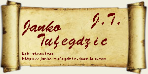 Janko Tufegdžić vizit kartica